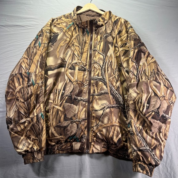 Cabelas Jacket Mens Tall 3XL 3XLT Advantage Wetlands Camo Reversible Hunting - Picture 1 of 14
